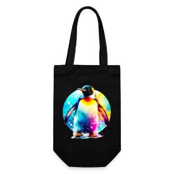 Penguin - Gift Bag for Bottles - black - Front