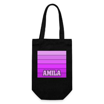 Nom de jeune fille Amila - Sac à bouteille - noir - Devant