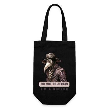 Do Not Be Afraid - Dark Humor Plague Doctor Design - Geschenkbeutel für Flaschen - Schwarz - Vorne