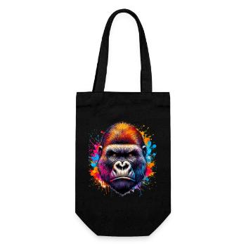 Gorilla - Geschenkbeutel für Flaschen - Schwarz - Vorne