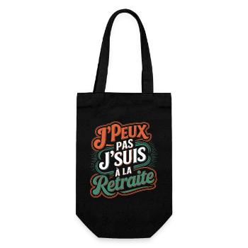 J'peux pas j'suis à la retraite - Sac à bouteille - noir - Devant