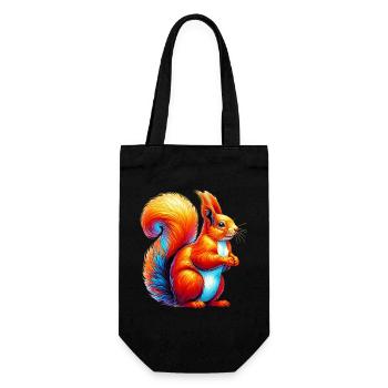 Squirrel - Gift Bag for Bottles - black - Front