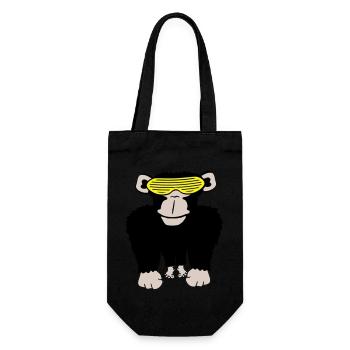 Funky Sonnenbrille Gorilla Cooler Party Affe Spaß - Geschenkbeutel für Flaschen - Schwarz - Vorne