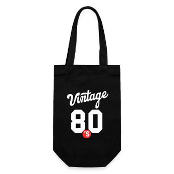 Vintage 80s 1980s - Gift Bag for Bottles - black - Front