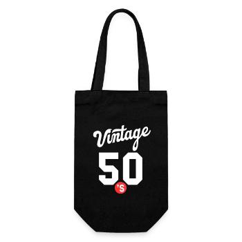 Jahrgang 50er 1950er Jahre - Geschenkbeutel für Flaschen - Schwarz - Vorne