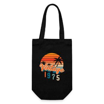 Vintage 1975 Retro - Gift Bag for Bottles - black - Front