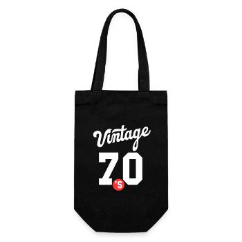 Vintage 70s 1970s - Gift Bag for Bottles - black - Front