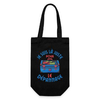Je suis là juste pour le dépannage dépanner - Sac à bouteille - noir - Devant
