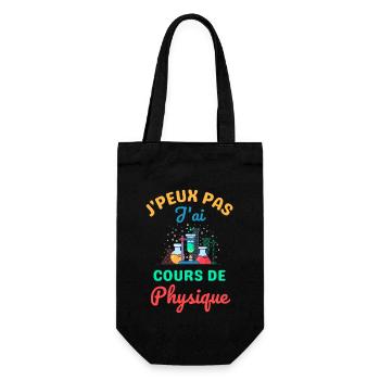 Cours de physique - Sac à bouteille - noir - Devant
