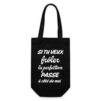 si tu veux frôler perfection passe à coté de moi - Sac à bouteille - noir - Devant