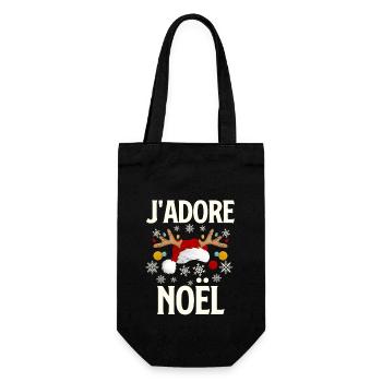 J adore Noël - Sac à bouteille - noir - Devant