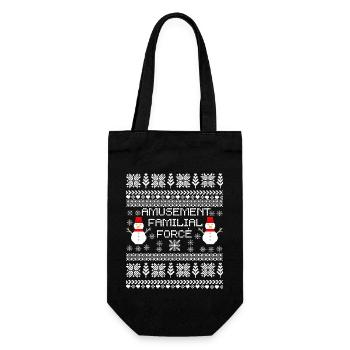 Amusement familial forcé Noël humour - Sac à bouteille - noir - Devant