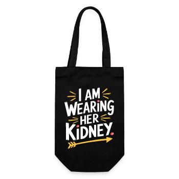 Funny statement on the transplant - Gift Bag for Bottles - black - Front