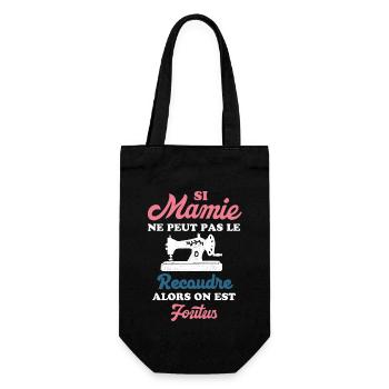 Mamie couturière - Sac à bouteille - noir - Devant