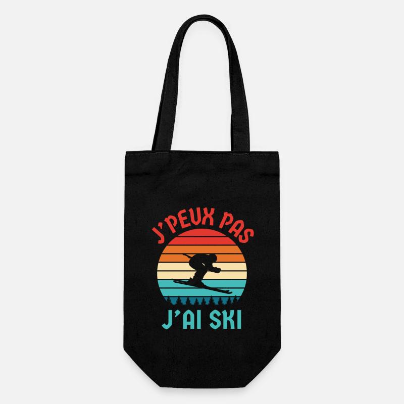 Je peux pas j ai ski - Sac à bouteille - noir