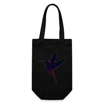 Colibri avec ciel étoilé - Sac à bouteille - noir - Devant