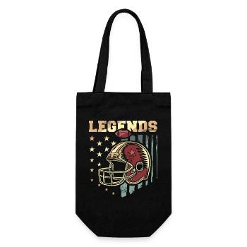 American Football Legends – Vintage Gold Design - Gift Bag for Bottles - black - Front