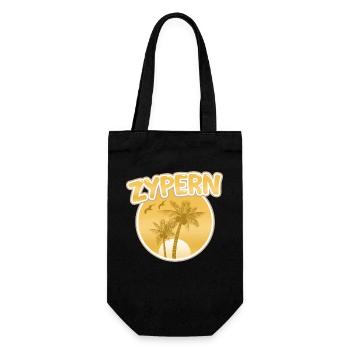 Urlaub Zypern - Geschenkbeutel für Flaschen - Schwarz - Vorne