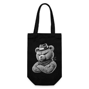 Teddy bear - Gift Bag for Bottles - black - Front