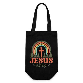 Jesus vibes - Gift Bag for Bottles - black - Front