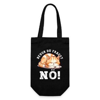 Before You Ask Nope No Cat Funny Saying Humor - Gift Bag for Bottles - black - Front