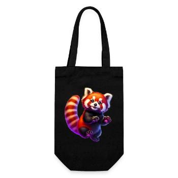 Petit panda - Sac à bouteille - noir - Devant