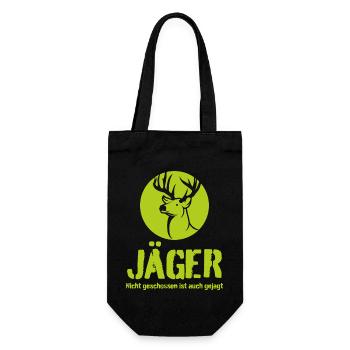 Jäger - Nicht geschossen ist auch gejagt - Geschenkbeutel für Flaschen - Schwarz - Vorne