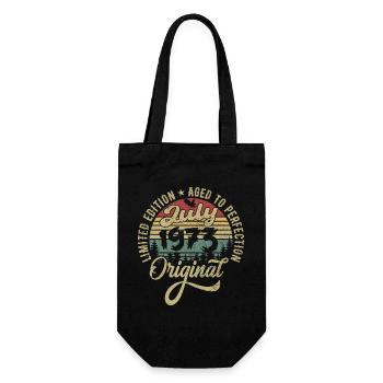 Geburtstag Juli 1973 juli 1973 July 1973 - Geschenkbeutel für Flaschen - Schwarz - Vorne