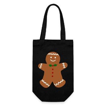 gingerbread man - Gift Bag for Bottles - black - Front