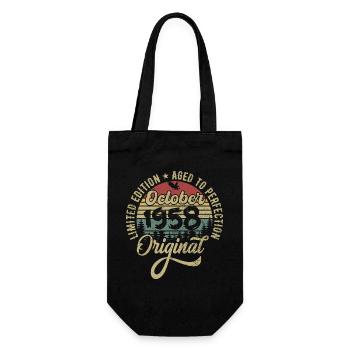 oktober 1958 Jahrestag oktober 1958 oktober - Geschenkbeutel für Flaschen - Schwarz - Vorne