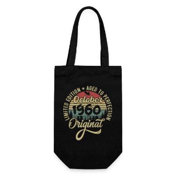 oktober 1960 Jahrestag oktober 1960 oktober - Geschenkbeutel für Flaschen - Schwarz - Vorne