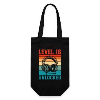 16 ans Anniversaire Ado Gamer Level 16 Unlocked - Sac à bouteille - noir - Devant