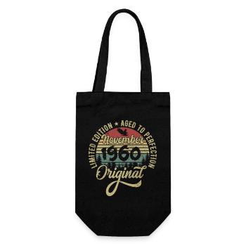 Novembre 1960 Cadeau d’anniversaire Novembre 1960 - Sac à bouteille - noir - Devant