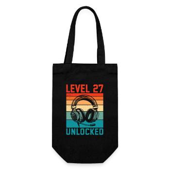 Niveau 27 Ans Debloqué - 27ème Anniversaire Gamer - Sac à bouteille - noir - Devant