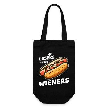 Hot dog No Losers Wieners - Geschenkbeutel für Flaschen - Schwarz - Vorne