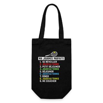 Ma journe parfaite Jouer au Tennis  - Sac à bouteille - noir - Devant