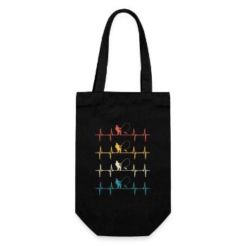 Fischerherzschlag-Angeln - Geschenkbeutel für Flaschen - Schwarz - Vorne