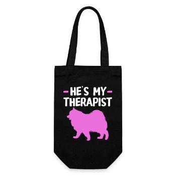 Therapie Therapeut Hund Therapiehund Hundetraining - Geschenkbeutel für Flaschen - Schwarz - Vorne