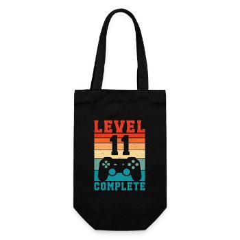 11th Birthday Level 11 Complete 11 Years Gamer - Gift Bag for Bottles - black - Front