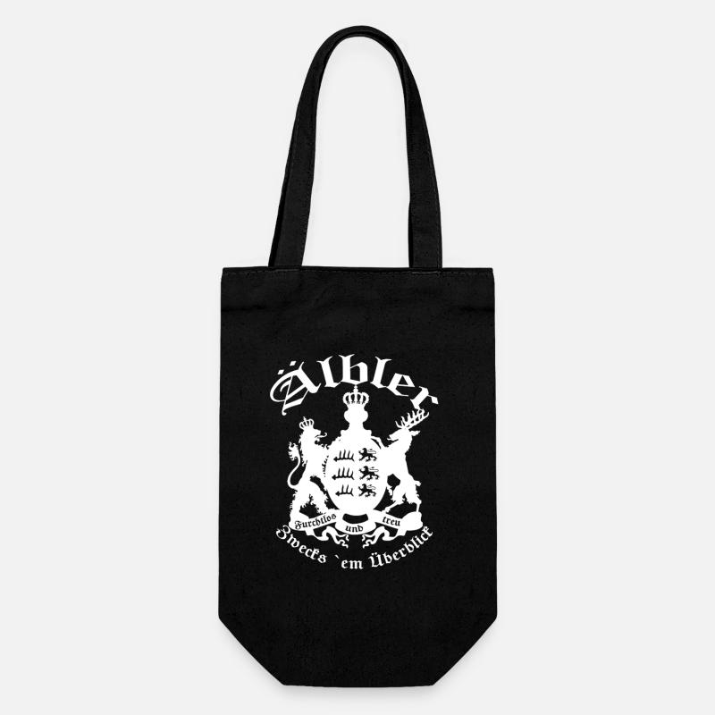 ÄLBLER ZWECKS ´EM ÜBERBLICK - WHITE FONT - Geschenkbeutel für Flaschen - Schwarz