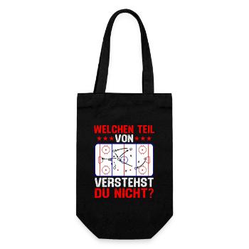 welchen teil von verstehst du nicht eishockey  - Geschenkbeutel für Flaschen - Schwarz - Vorne