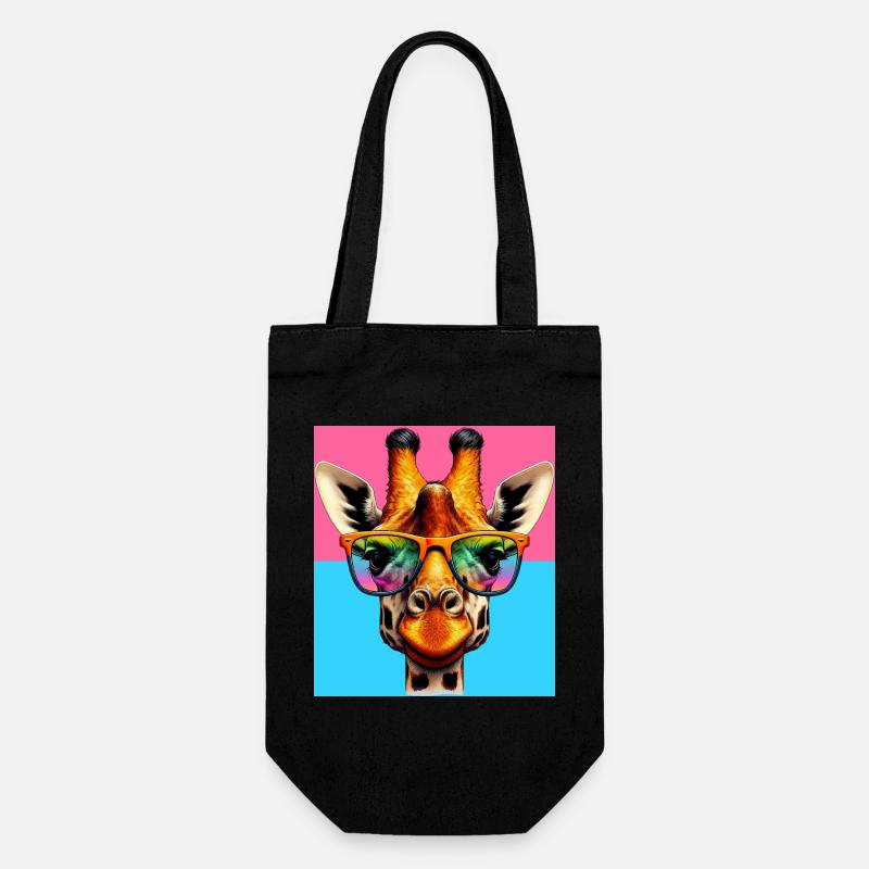 giraffe - Gift Bag for Bottles - black