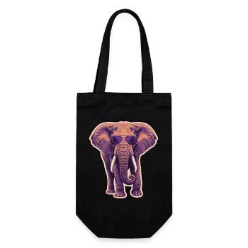 Sommer Elefant Sonnenbrille - Geschenkbeutel für Flaschen - Schwarz - Vorne