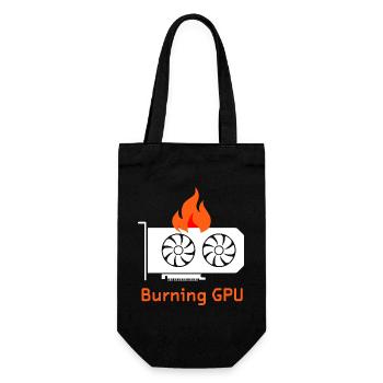 Funny Gamer For Gamers Who Like "Burning GPU" For - Gift Bag for Bottles - black - Front