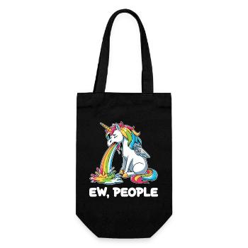 Rainbow Unicorn Spits Rainbow - Gift Bag for Bottles - black - Front