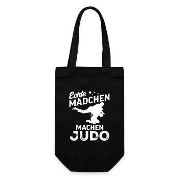 echte maedchen machen judo  - Geschenkbeutel für Flaschen - Schwarz - Vorne