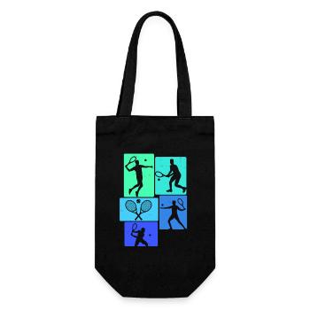 Joueur de tennis rétro - Sac à bouteille - noir - Devant