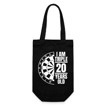 J’ai trois fois 20 ans - Sac à bouteille - noir - Devant
