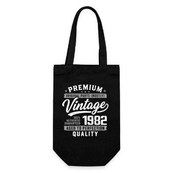 Vintage 1982 Retro 1982 Jubiläum 1982 - Geschenkbeutel für Flaschen - Schwarz - Vorne