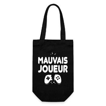 Mauvais joueur humour gamer manette cassée - Sac à bouteille - noir - Devant